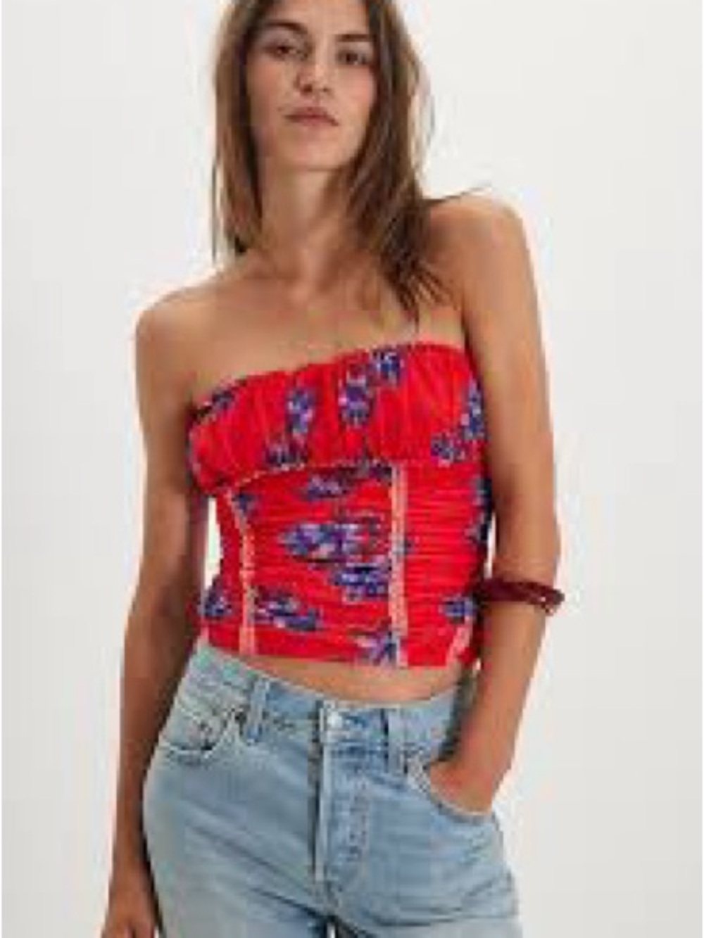 Free People Scottie Printed Tube Top